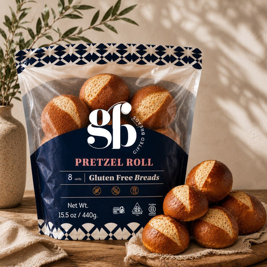 Gluten-Free Pretzel Rolls | 8-Pack, Soft & Chewy